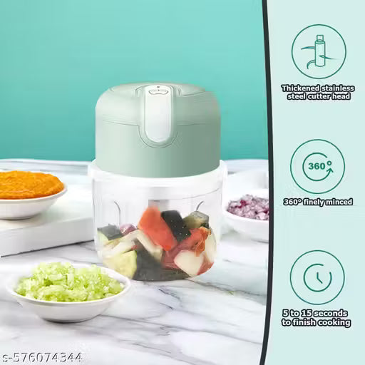 Mini Electric Meat/Garlic Chopper Portable Food Processor